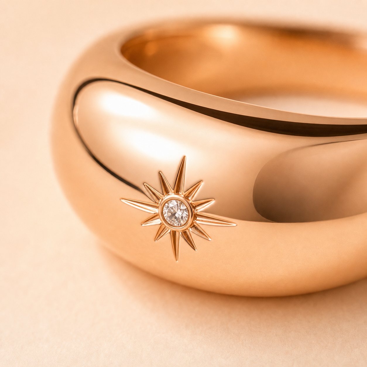 Star Dome Ring dome curve and starburst detail